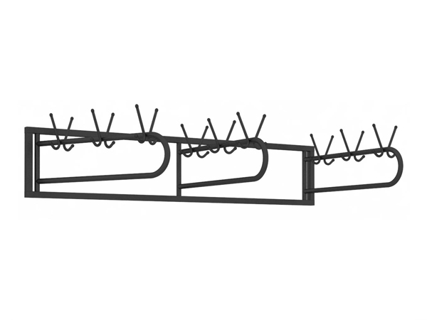 Вешалка настенная 18 крючков, цвет-черный.